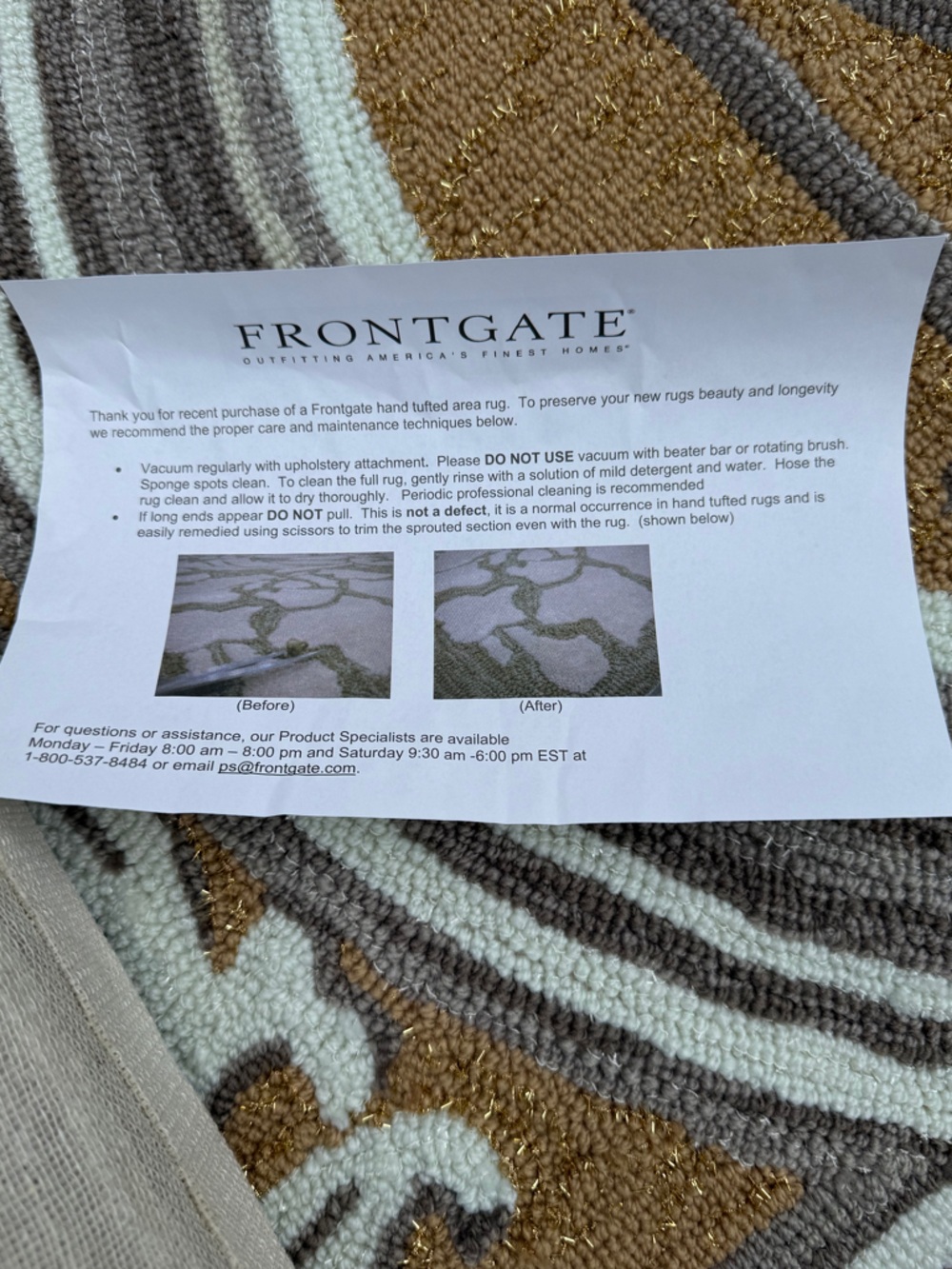 Frontgate M Monogram Rug - NWT - Picture 11 of 12